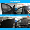 Wowpartspro 4Pcs Magnetic Car Side Window Screen Sun Shade Cover