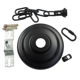 Marvexi 1Pcs Heavy Duty Canopy Kit, Maximum Weight of 60 Pounds Chain 1Feet Pendant Light Fixture Chain, Black Canopy Kit for Chandelier/Swag Light Fixtures(Black)