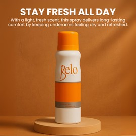 Belo Advanced Formula Odor Control Deodorant Spray with Gentle Quick Dry Protection Fresh Scent and Comfort - 140ml