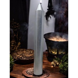 Candle 9 Inch - Colour: Silver