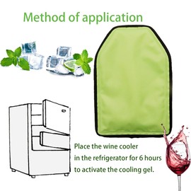 Portable Wine Freezer Sleeve, Reusable Wine Cooler, Keep Cool and Refreshing Wine Gel Cooling Sleeves,Suitable for Standard Size (orange)