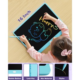 ORSEN Kids Toys 16inch LCD Writing Tablet Toys Doodle Board for 3 4 5 6 7 8 Years Old Boys Girls, Drawing Tablet for Kids Magnetic Board for Learning Toys, Birthday Travel Gift for Toddlers (Blue)