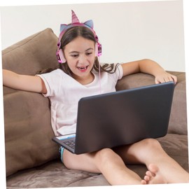 LABRIMP Adorable Cartoon Headphones with Rhinestone Decor Over Ear Headset for Adults Modern Design with Plug Hearing Protection Volume Control Comfortable Protein Earmuffs