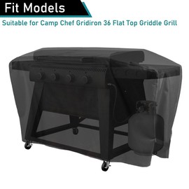 ZJYWSCH Grill Cover for Camp Chef Gridiron 36 Flat Top Griddle FTG36 Outdoor Waterproof Heavy Duty CampChef Gridiron 36 Grill Cover PC36XL