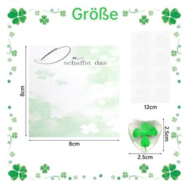 Du Schaffst Das Geschenk Kleeblatt Glücksbringer mit Karte& Organza-Beutel, Vierblättriger Klee für Frauen Männer Paare Freunde Schutzengel Geschenk Besondere Anlässe wie Prüfung, Reise