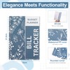 Bill Payment Tracker Notebook with Spiral Binding and Back Pocket
