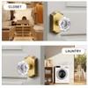 Gobrico Individual Dummy Crystal Door Knobs, Single Side Glass Door