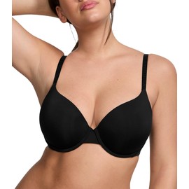 Victoria's Secret T Shirt Demi Bra, Lightly Lined, Smoothing, Bras for Women, Black (34A)
