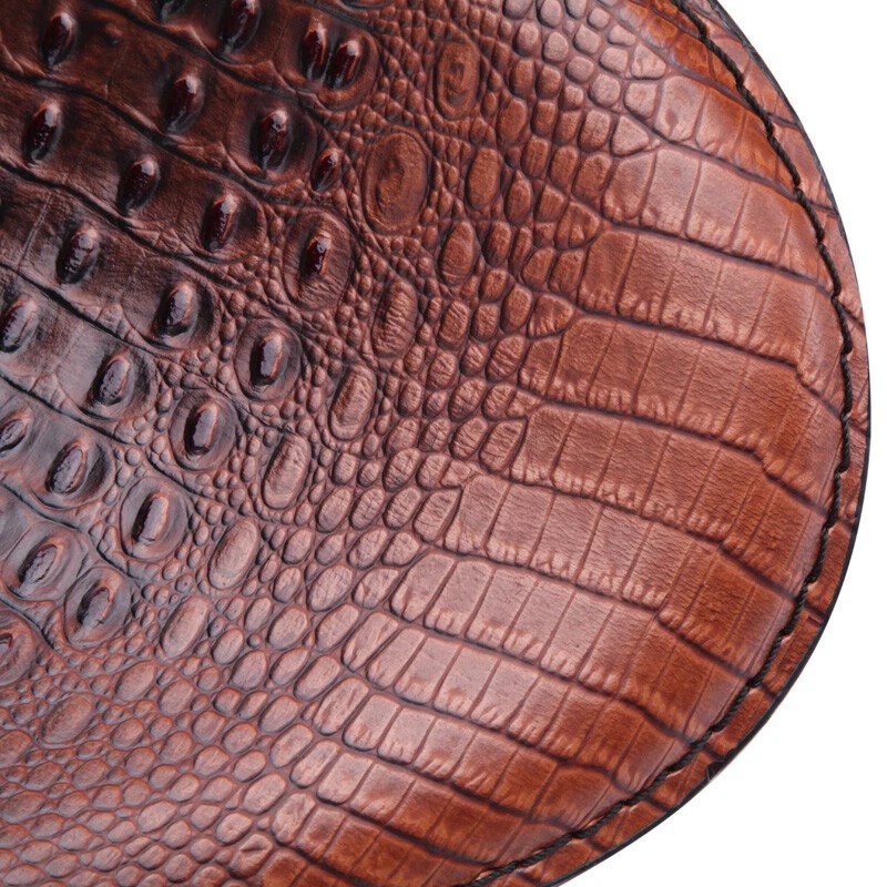 KEEPDSGN Retro Alligator Motorcycle Leather Solo Driver Seat for Harley