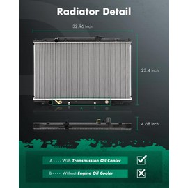 SCITOO 2806 Radiator Fit 2005-2010 for Honda for Odyssey 3.5L