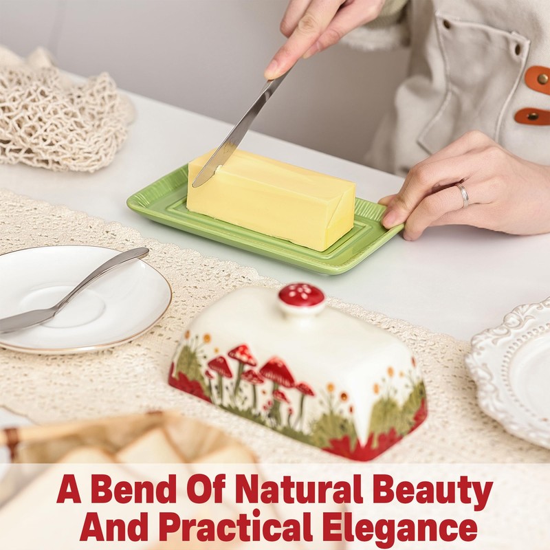 Fungi Fun Mushroom Butter Dish With Lid – Cute Cottagecore