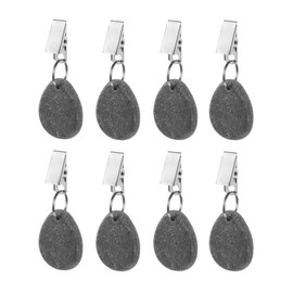 HKzzy Pack of 8 Tablecloth Weights Marble Tablecloth Pendant Weights Table Weights Hangers with Clips Table Decoration for Outdoor Wedding Picnic Garden Party (Grey)
