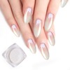 Pretty Diva White Pearl Chrome Nail Powder, Pearl Chrome Powder