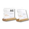 ENN LLC Acrylic Wooden Frame Horizontal Vertical Diagonal Menu Stand