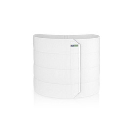 Actimove Professional Abdominal Binder for Men | Three or Four-Panel Belly Band for Lower Waist Support | Compression Garment for Post Traumatic & Post Surgical Recovery | White, 4-Panel, X-Small