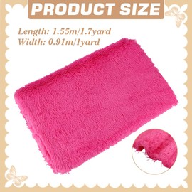 PH PandaHall Pink Faux Fur Fabric Plush Fabric 1.5 m Wide Sewing Craft Fur Fuzzy Fabric Fluffy Fur Fabric for Fancy Dress Costumes Carnival Costume Women Men Cosplay Gnome Cushion Rug Decor 0.9 m