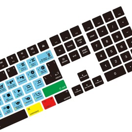 HRH Davinci Resolve Shortcut Hotkey Silicone Keyboard Cover Keypad Skin for Magic Keyboard with Numeric Keypad A1843 MQ052LL/A Released in 2017/2018(US/EU Layout)