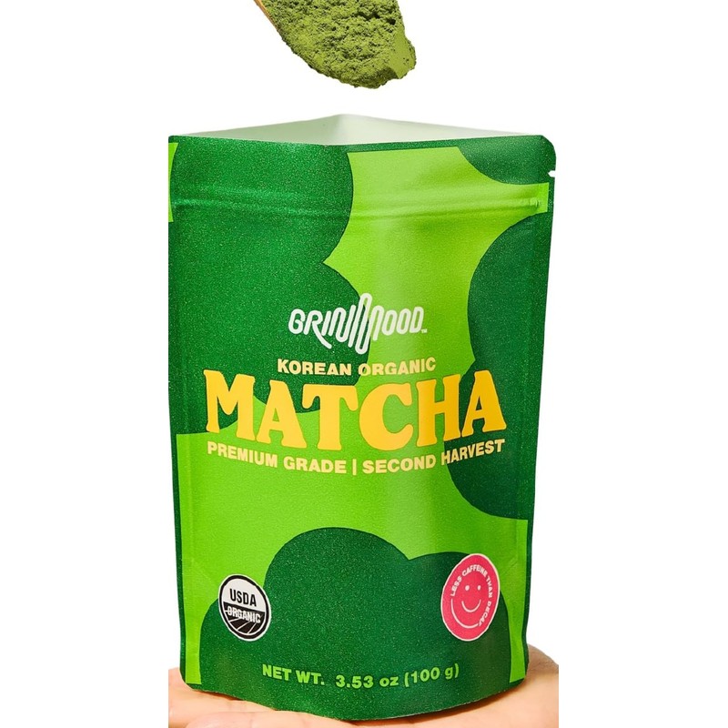 GRIN MOOD Té verde Matcha orgánico premium en polvo (100
