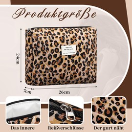 Sintege 2 Pieces Leopard Gifts with Leopard Print Tennis Socks and Cosmetic Bag Leopard Print Gifts for Women Mother Sister