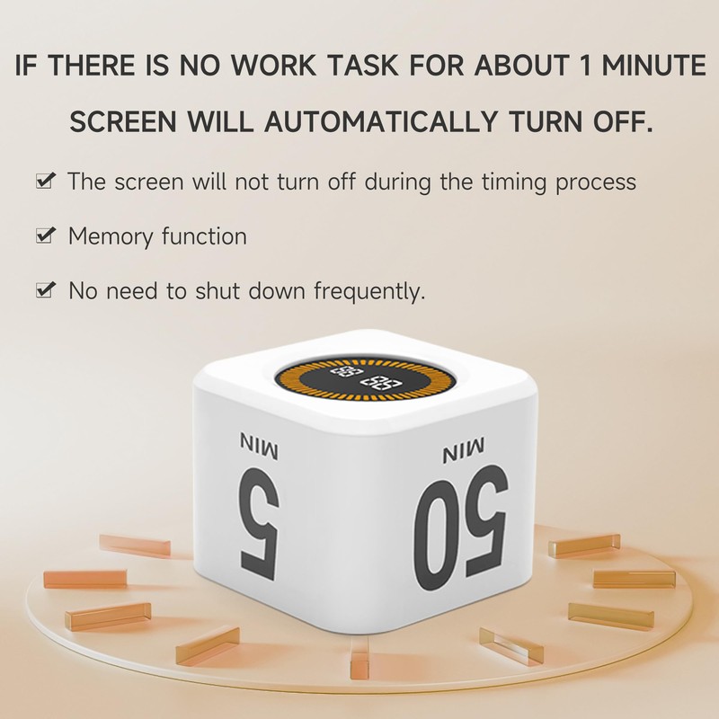 Exlliy Rotating Productivity Timer 5, 25, 10, 50 Minutes Preset,