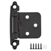 50 Pack 25 Pair Black Cabinet Hinges - 1/2 inch