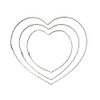 Rayher 2508400 Metal Heart 20 cm Wavy Flat Wire
