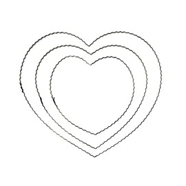 Rayher 2508400 Metal Heart 20 cm Wavy Flat Wire
