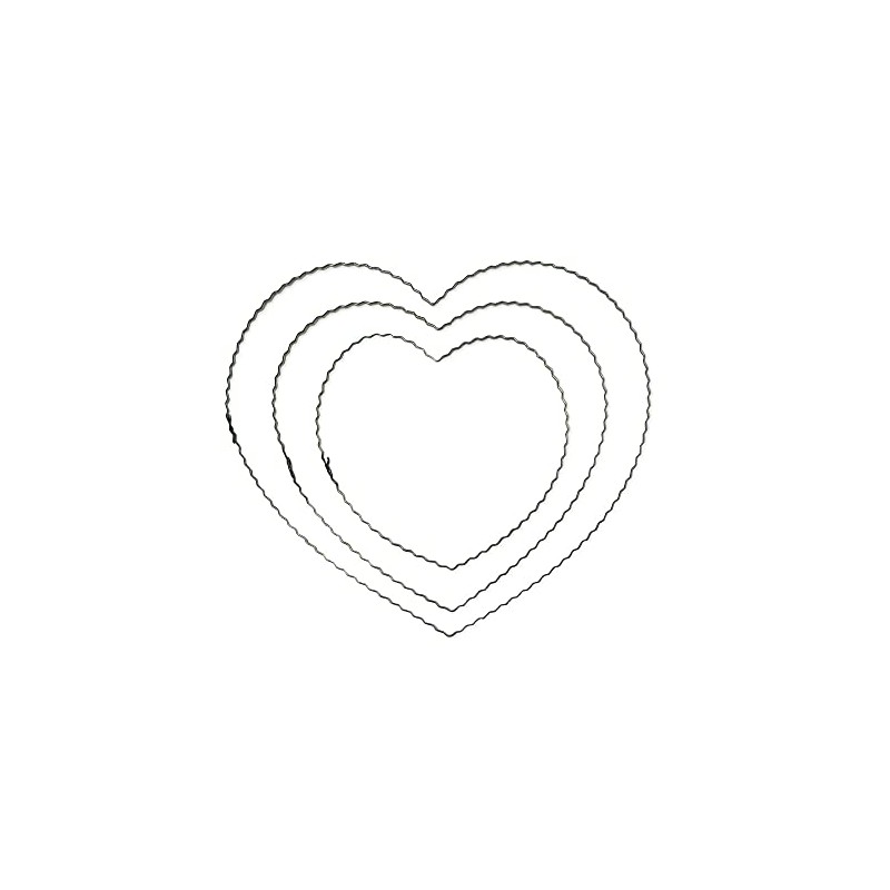 Rayher 2508400 Metal Heart 20 cm Wavy Flat Wire