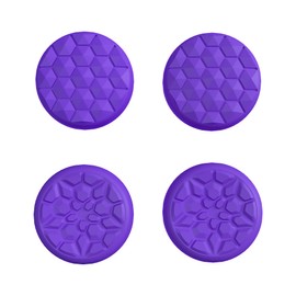 PlayVital Steam Deck LCD Thumb Grip Cap, PS Portal Joystick Cap Cover, Grip Joystick Cap for Steam Deck OLED, Diamond Grain & Crack Bomb Design [Purple]