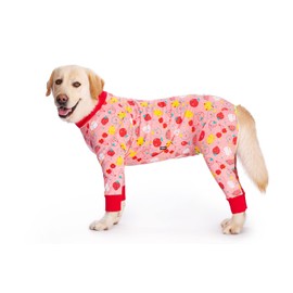 BT Bear Pet Onesie for Large Dogs Protect Joints Pet Pajamas PJS Dog Jumpsuit for Medium Large Dogs (XXL, Pink)