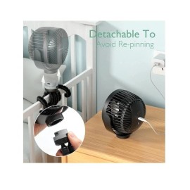 Momcozy Portable Stroller Fan Black , 8000mAh, 27H Ultra-long Battery Life