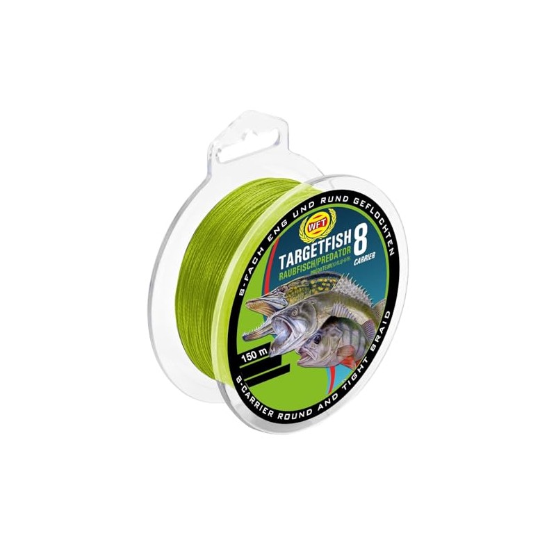 WFT TF8 Predatory Fish Line Chartreuse 150 m, Diameter/Load Capacity: