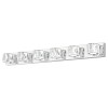 Ship in USA,Modern Crystal 6-Light LED Wall Sconce,Elegant Chrome Bathroom