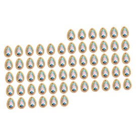 Healeved 60pcs Nail Gems Rhinestones for Manicure Decoration Waterdrop Shaped Crystals for Women and Girls Eye-catching Nail Art Supplies for Special Occasions and Daily Use