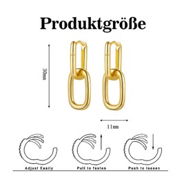 HEEYA Earrings Gold Hoop Earrings Silver 925 Post Earrings Gold-Plated with 18 Carat Hypoallergenic Hoop Earrings Small Huggie Earring for Women, Sterling silver, brass