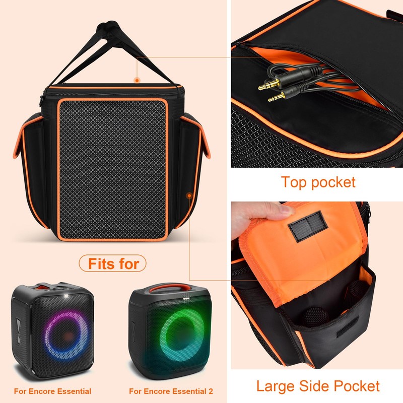 Carrying Case for JBL Partybox Encore Essential/Essential 2 Speaker, Portable