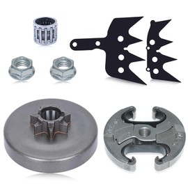 Adefol 325" 7T Clutch Drum Kit for 455 455E 460 Rancher 461 Chainsaw, 455 Clutch Drum Bearing Kit with Bumper Spike Felling Dog Bar Nuts Replacement Parts for 537291702, 537291602, 503973801