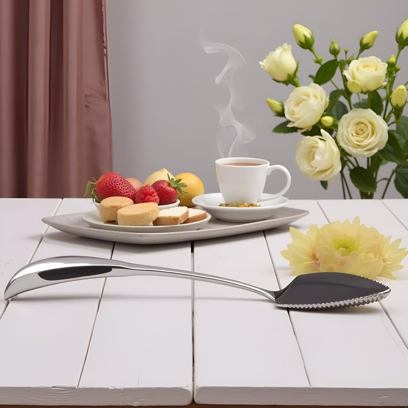 Fruit Grapefruit Spoon Long Handle Stainless Steel 15.5cm Dessert Tea