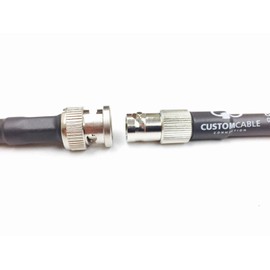 25 Foot Belden 1694A HD-SDI 75ohm RG6 BNC Female to Male Black Extension Cable by Custom Cable Connection