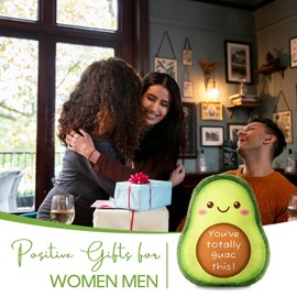 musaecoin You Guac This AVO Pillow Gifts, Good Luck Positively Support AVO Pillow, Friend Birthday Gifts for Women Men, Funny Appreciation Gift, Cute Decorative Pillow for Bed Sofa Desk, 15”×13”