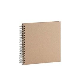Rössler 1329452626 — S.O.H.O. Wire-O Photo Album 230 x 230 mm, 60 Off-White Pages, Kraft