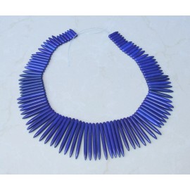 Lapis Blue Turquoise, Spike Beads, Spike Collar, Spike Choker Necklace,