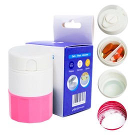 Triturador Cortador De Pastillas Vitaminas Píldoras (Rosa)