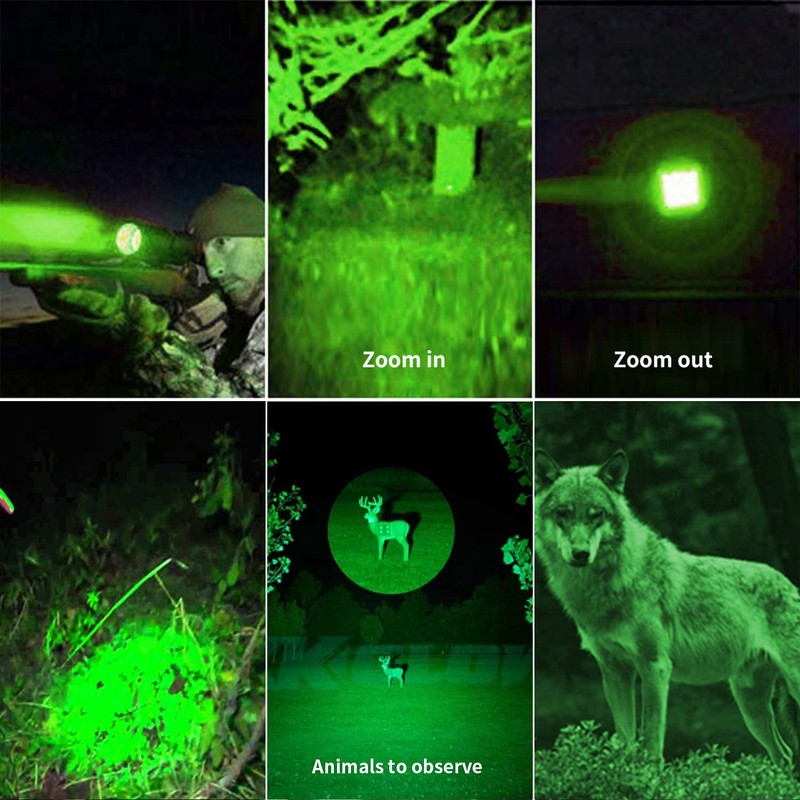 YZYOE Red Flashlight Rechargeable，Green Light Flashlight，Blue Light flashlights，Blood Lights for