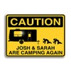 Funny Camping Sign, drunk campers caution campground sign camp trailer