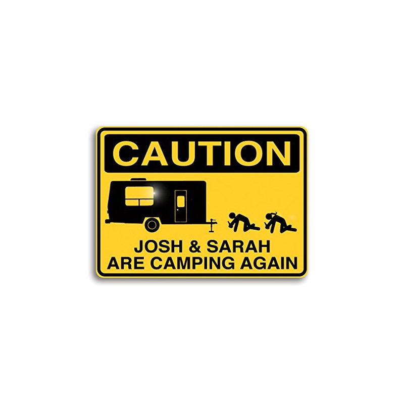 Funny Camping Sign, drunk campers caution campground sign camp trailer