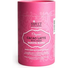 Sweet Revolution Organic Cacao Latte with Chaga Barista Blend 100g tub. Gluten Free, Dairy Free, Refined Sugar-Free.