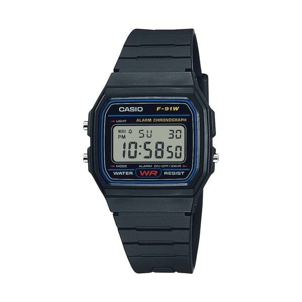 Casio F91W-1 Classic Resin Strap Digital Sport Watch, Black