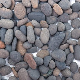 Tiardey 240g Natural Polished Mixed Color Stones,Small Decorative River Rock Stones For Miniature or Fairy Garden,Aquarium,Model Railroad & Wargaming （2-5mm）