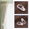 Create idea 100PCS Rolling Curtain Clips White Plastic Curtain Hooks